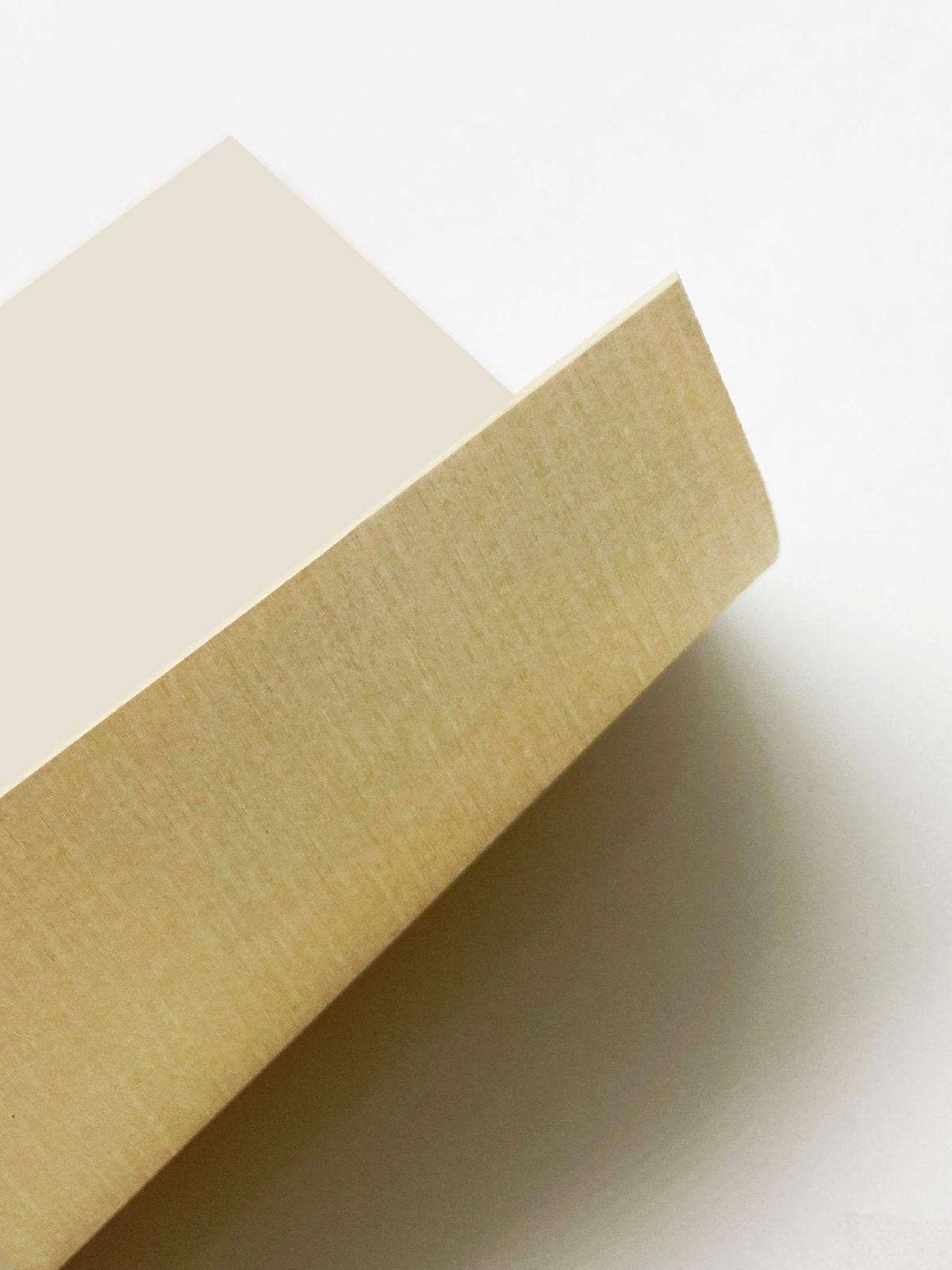 Close-up of an EDL Ecru Core laminate edge